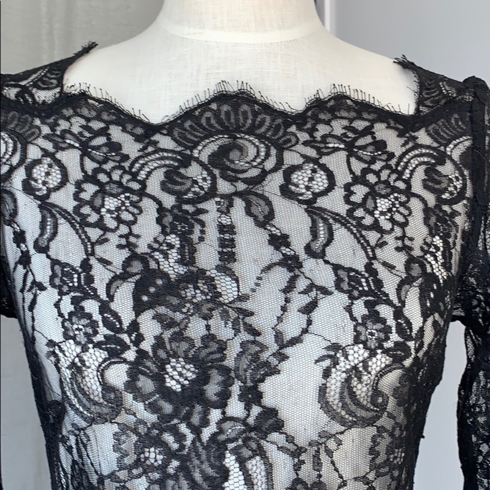 Gorgeous Marc Bouwer Glamit Black lace dress Sz 6